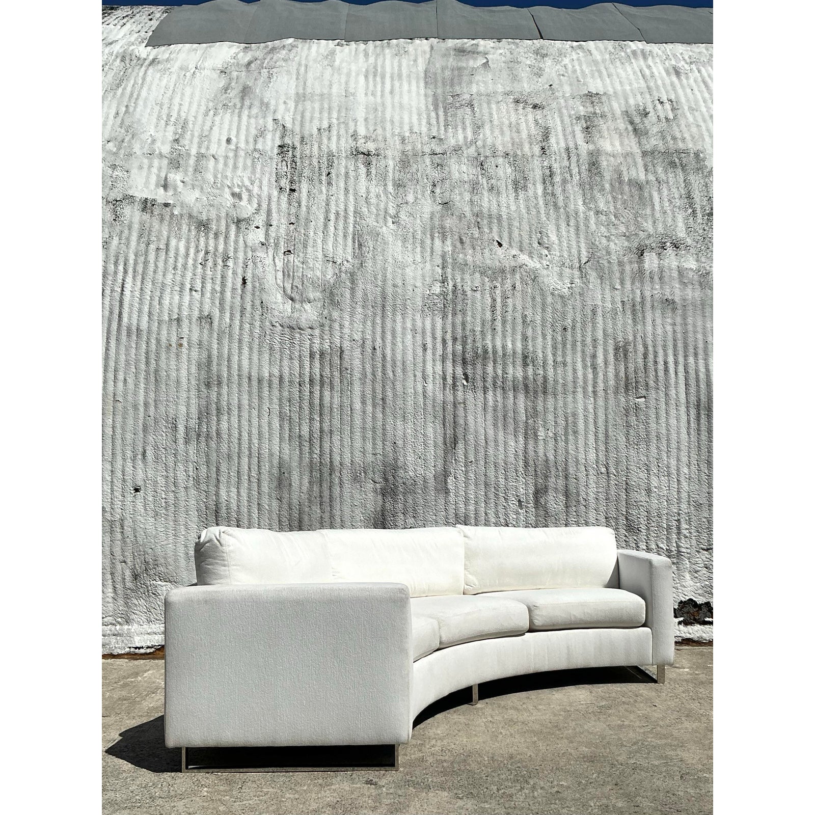 Vintage Boho Milo Baughman for Thayer Coggin Angled Sofa - Top view