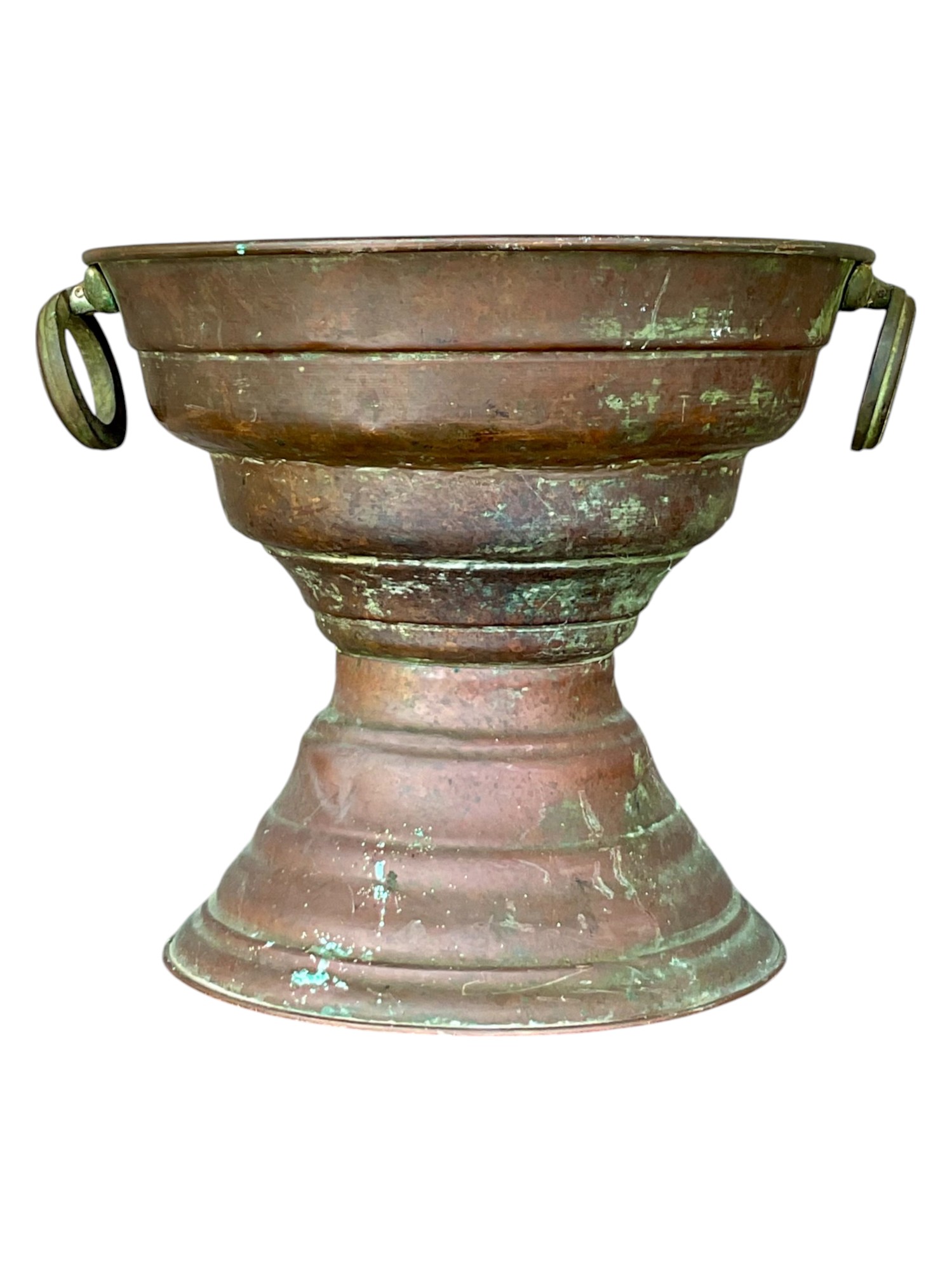 Vintage Boho Original Patinated Copper Centerpiece Bowl 