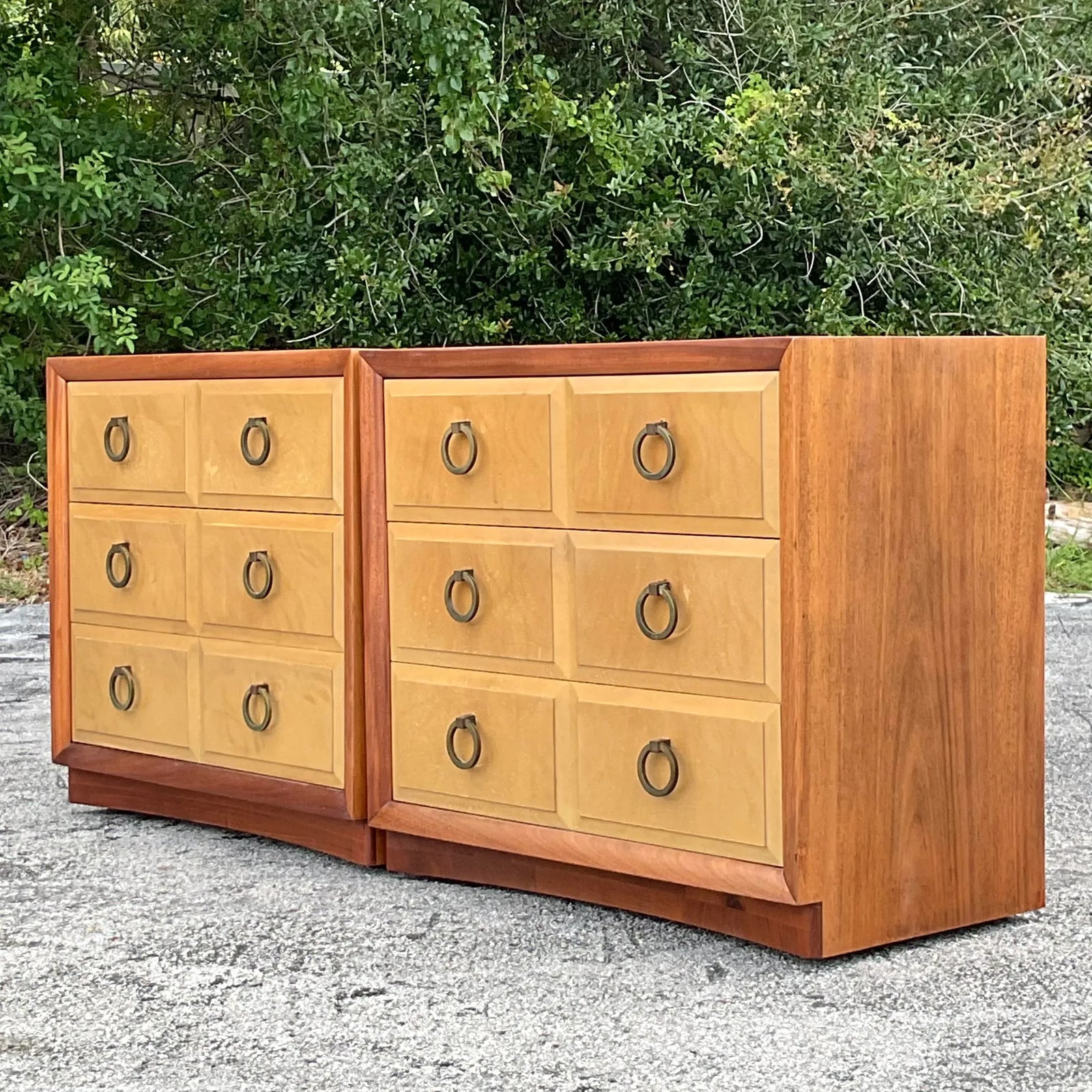 Vintage MCM Robsjohn Gibbings for Widdicomb Chest of Drawers - a Pair - Side view
