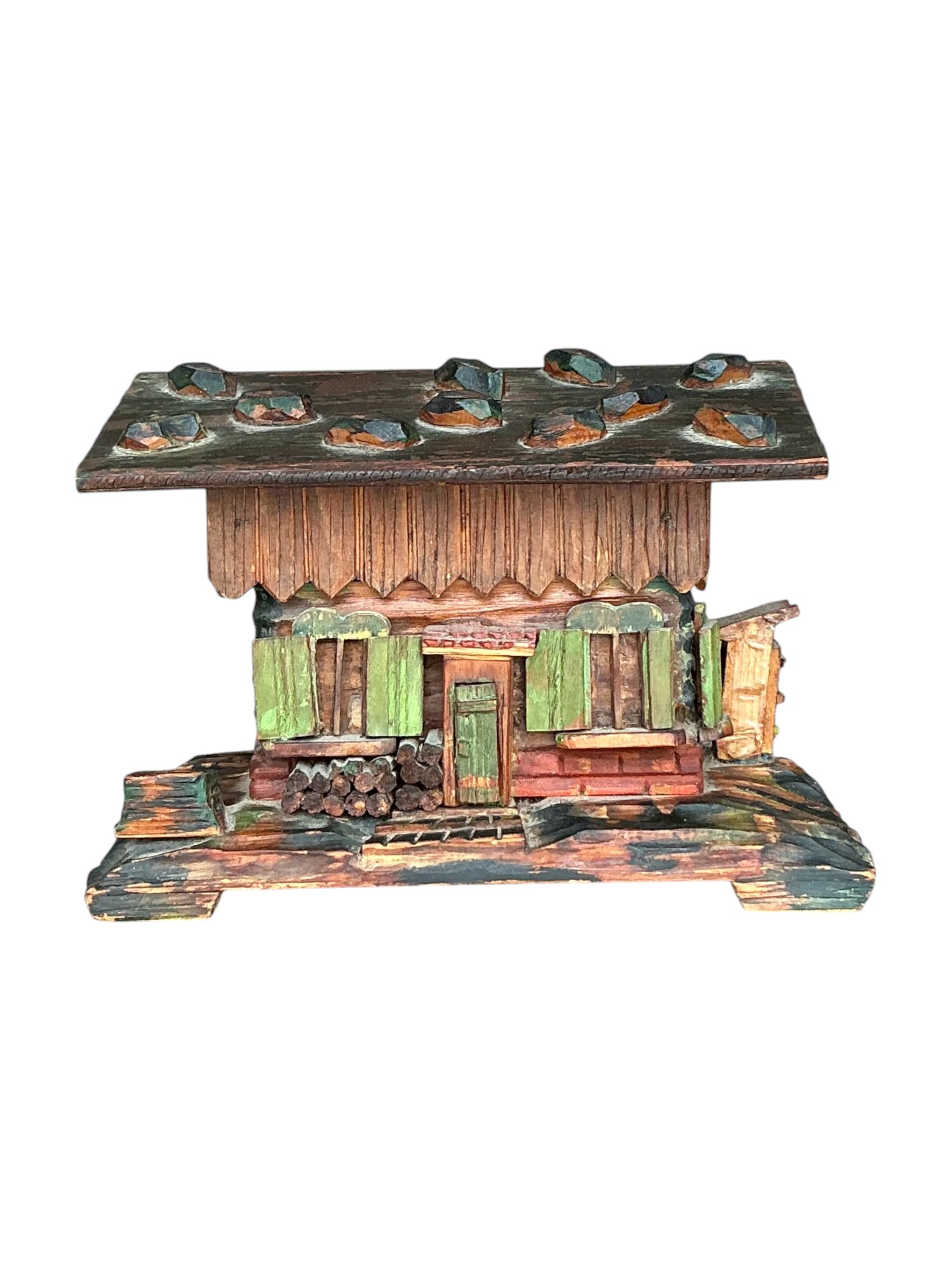 Vintage Boho Hand Made Log Cabin Box