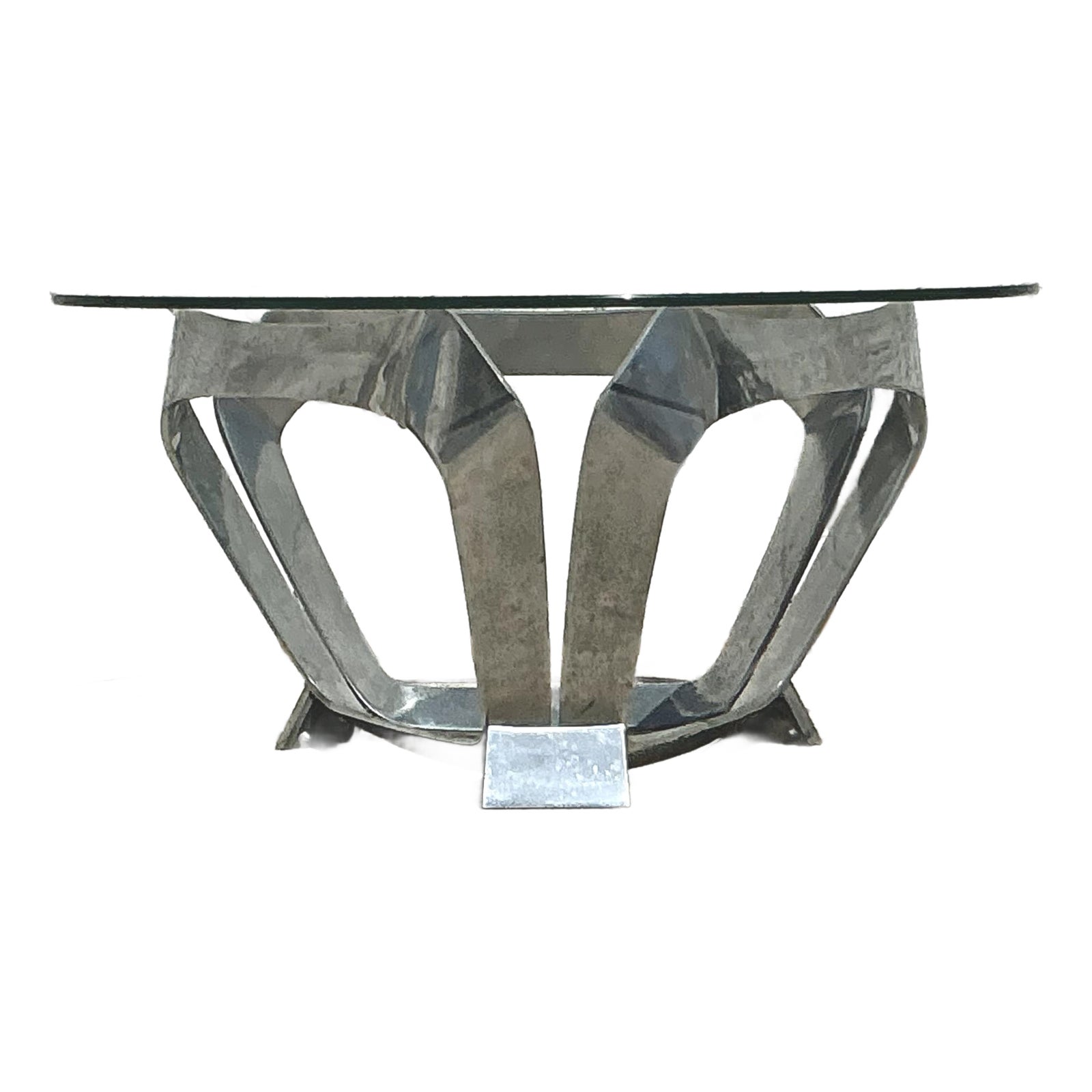 Vintage 1970 Aluminum Coffee Table After Knut Hestergberg