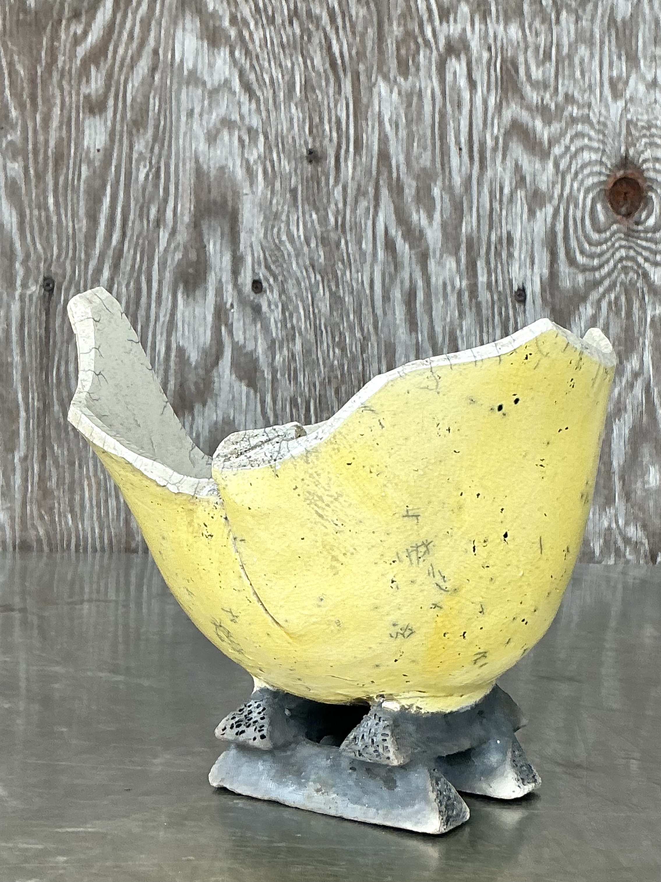 Vintage Boho Studio Pottery Bowl - Top view