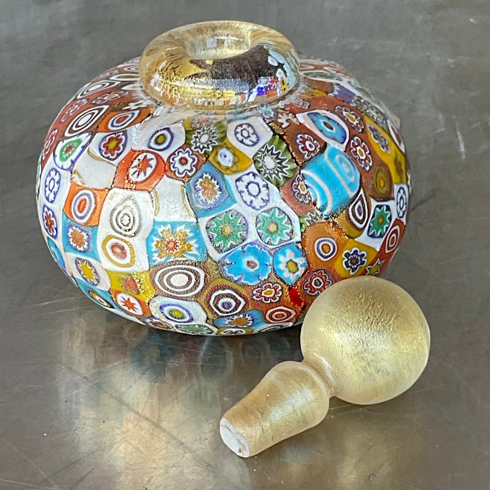 Vintage Italian Gambaro and Poggi Perfume Bottle - Back view