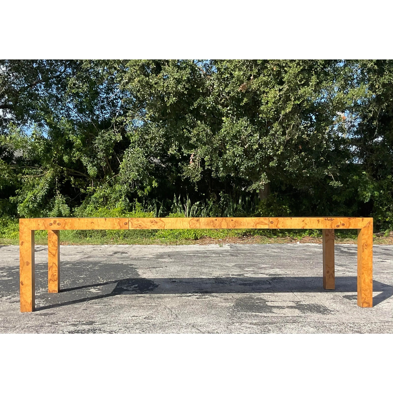 1970s Vintage Boho Tagged Milo Baughman for Thayer Coggin Dining Table - Side view
