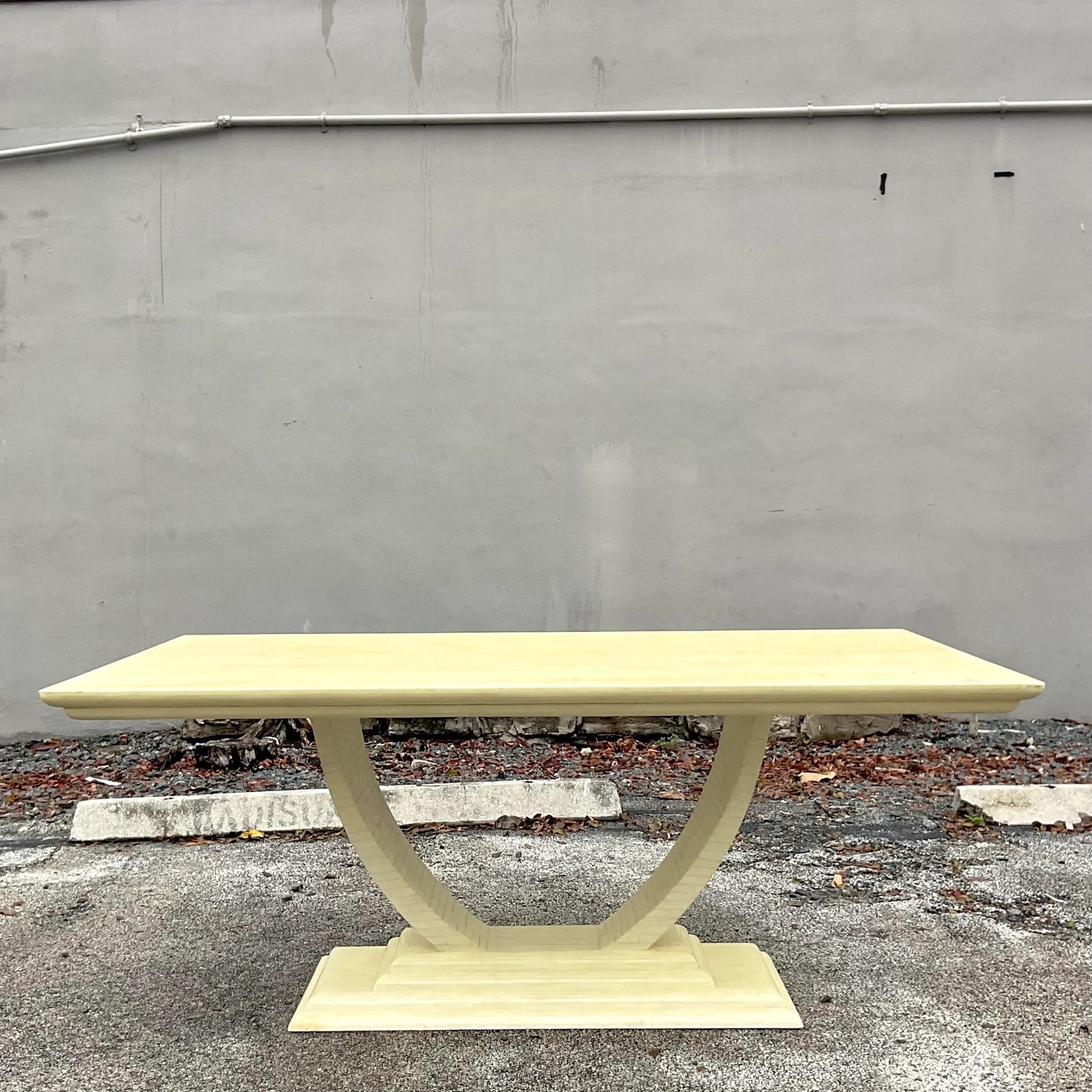 Late 20th Century Vintage Deco Tessallated Bone Jimeco Dining Table - Side view