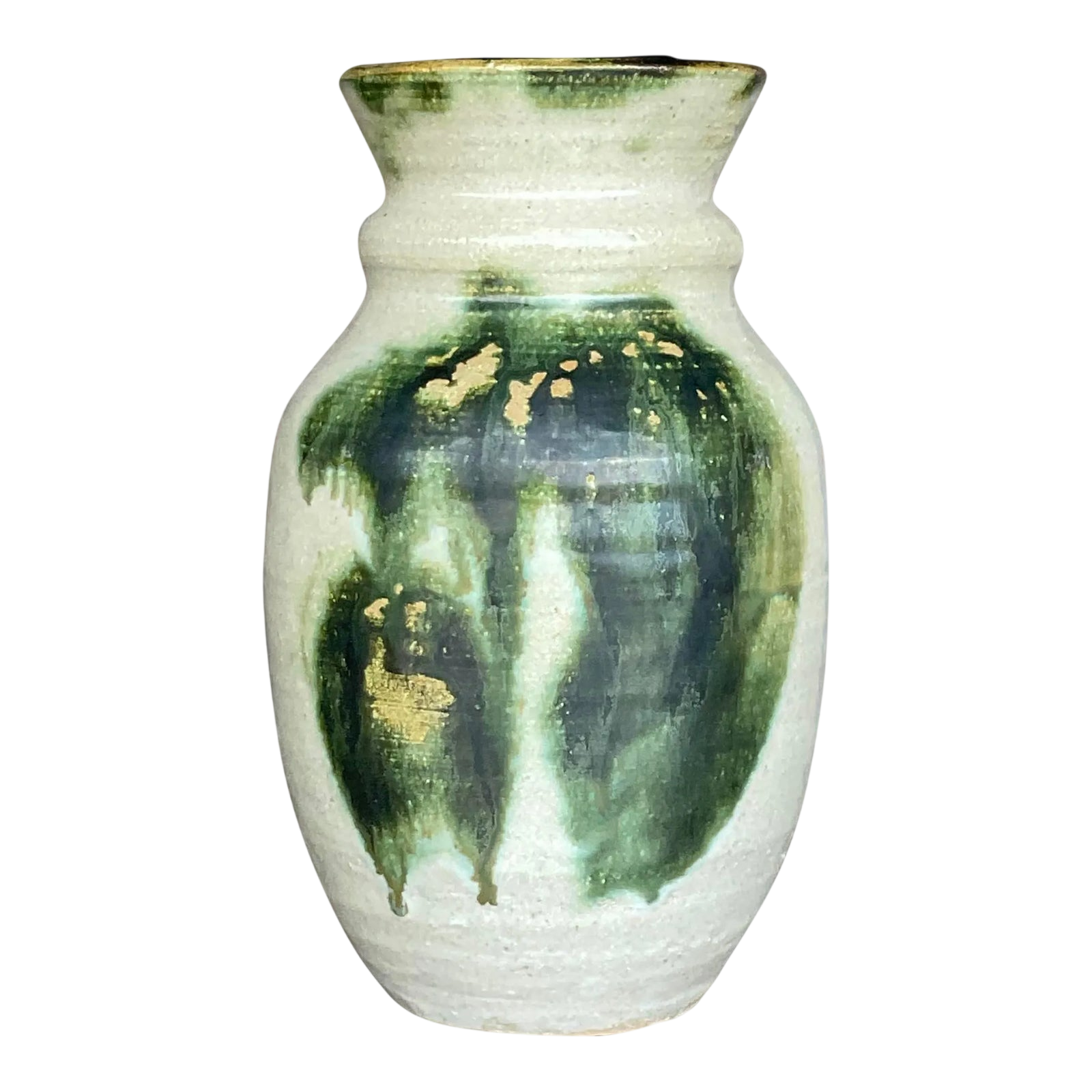 Vintage Boho Signed Hand-Painted Studio Pottery Vase