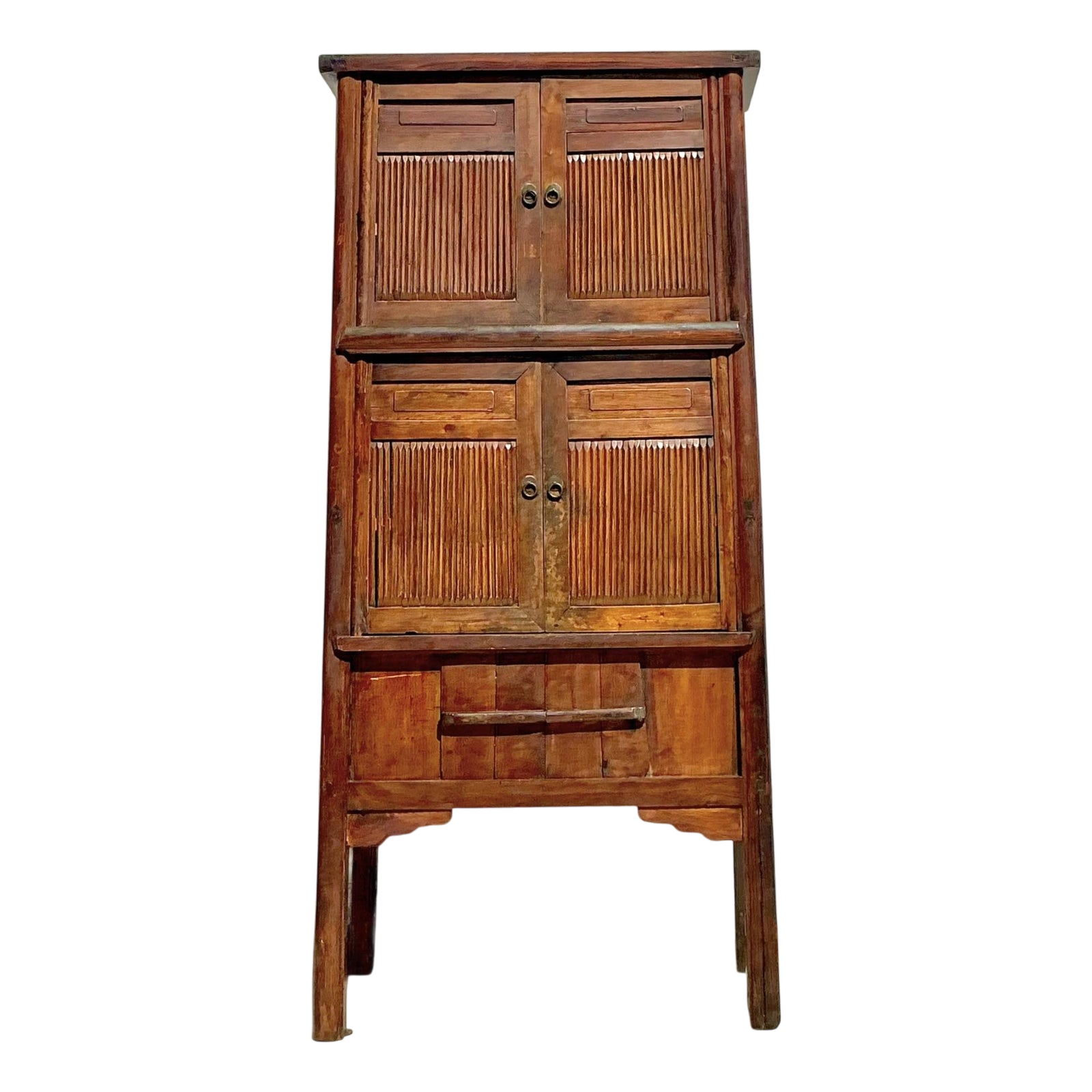 Vintage Boho Teak Tall Cabinet