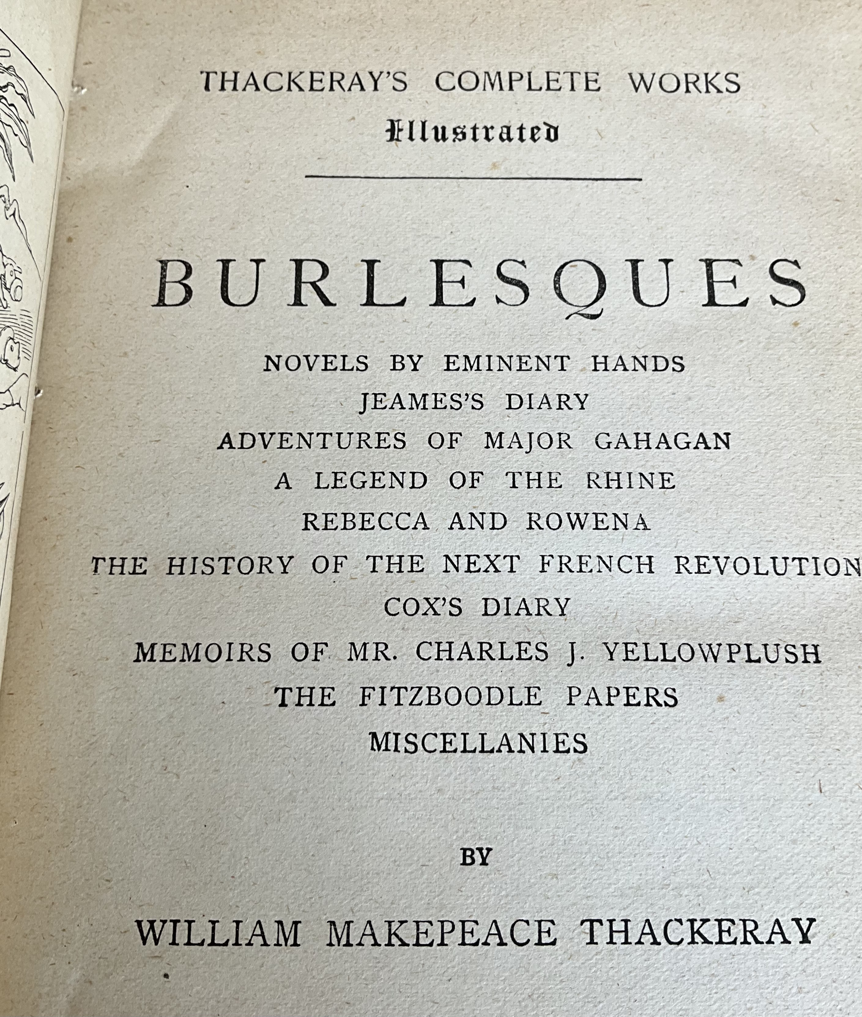 The Works of William Makepeace Thackeray – 8 Volume Set - Back view
