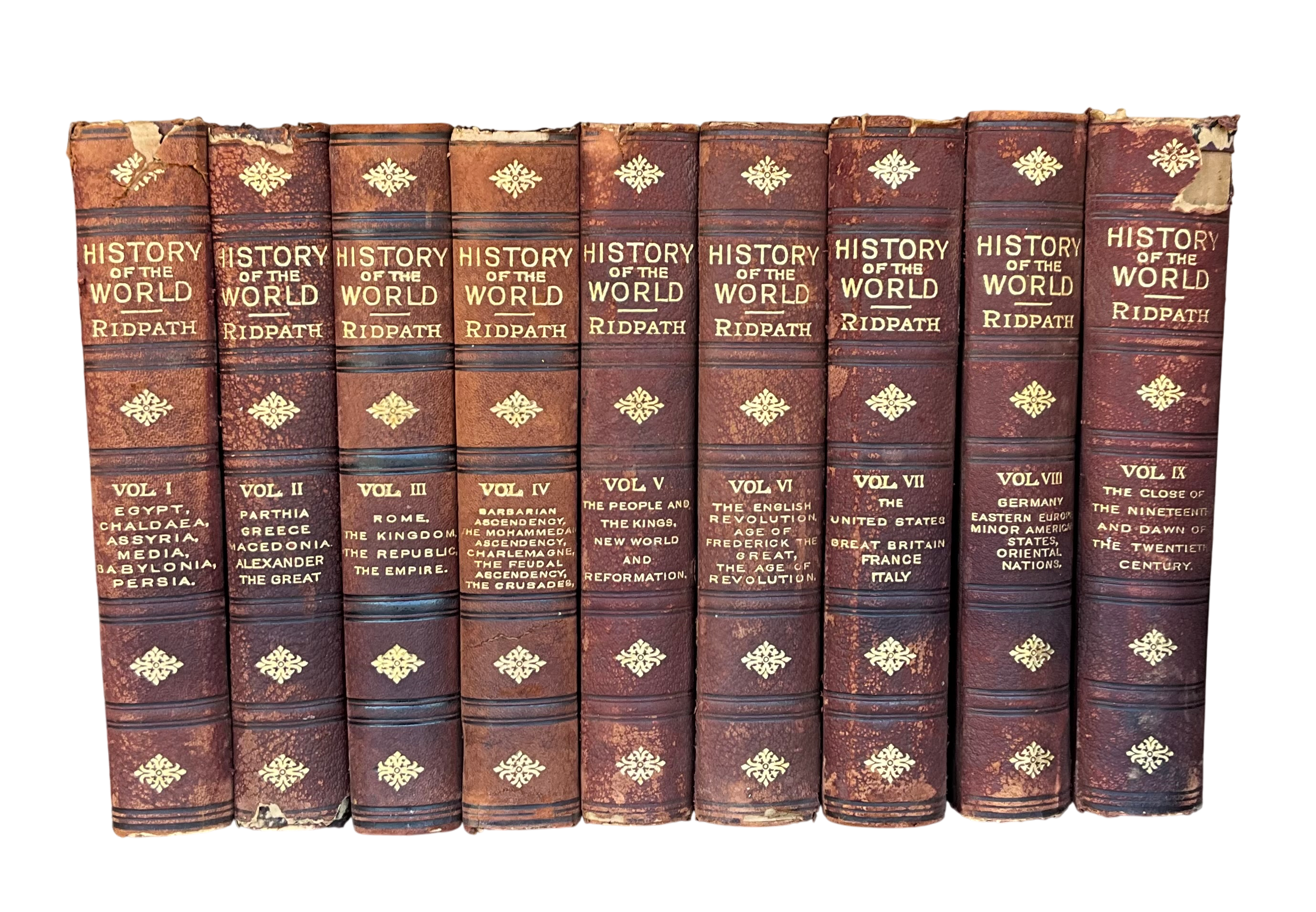 Vintage History of the World Ridpath 9 Volumes