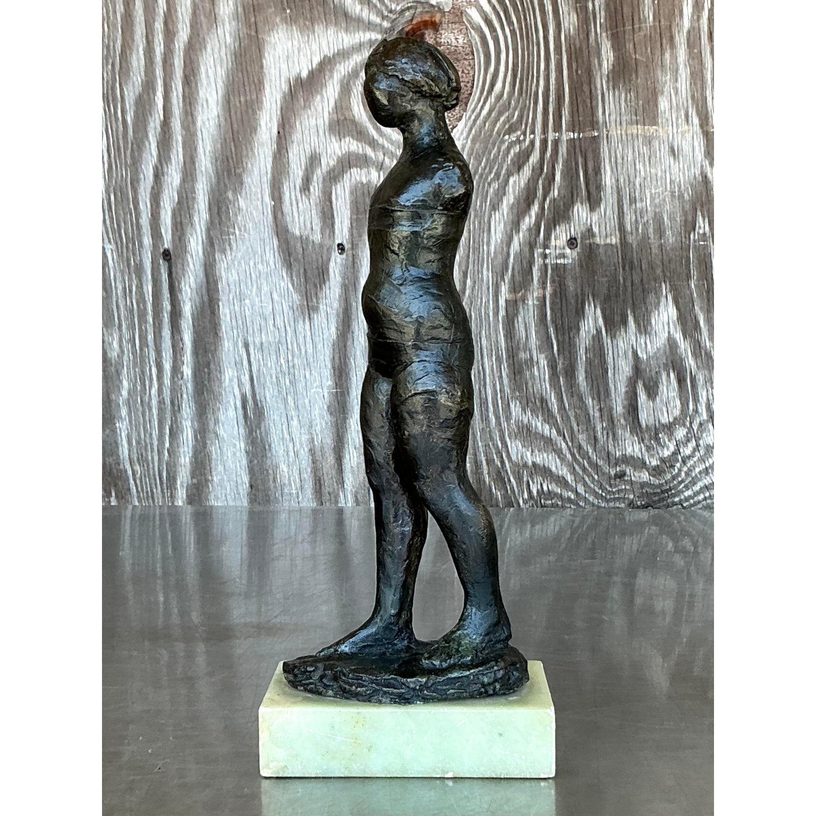 Vintage Boho Bronze Female Figure - Top view
