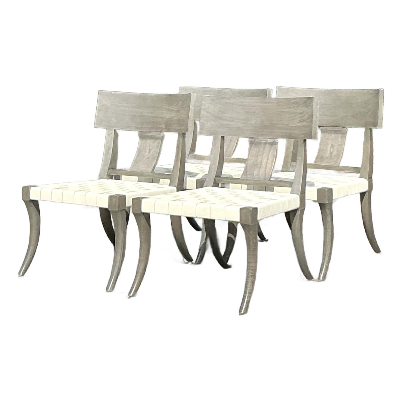 Vintage Boho Oly Washed Klismos Dining Chairs - Set of 4