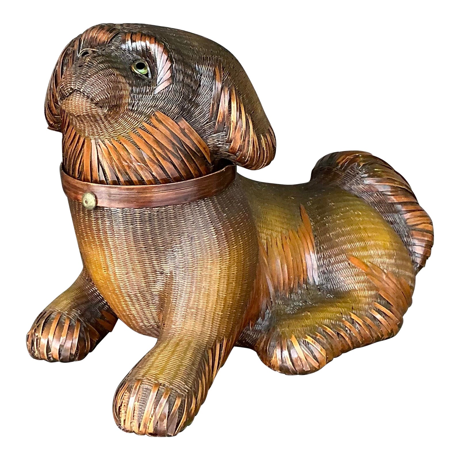 Vintage Shanghai Handicrafts Weave Dog
