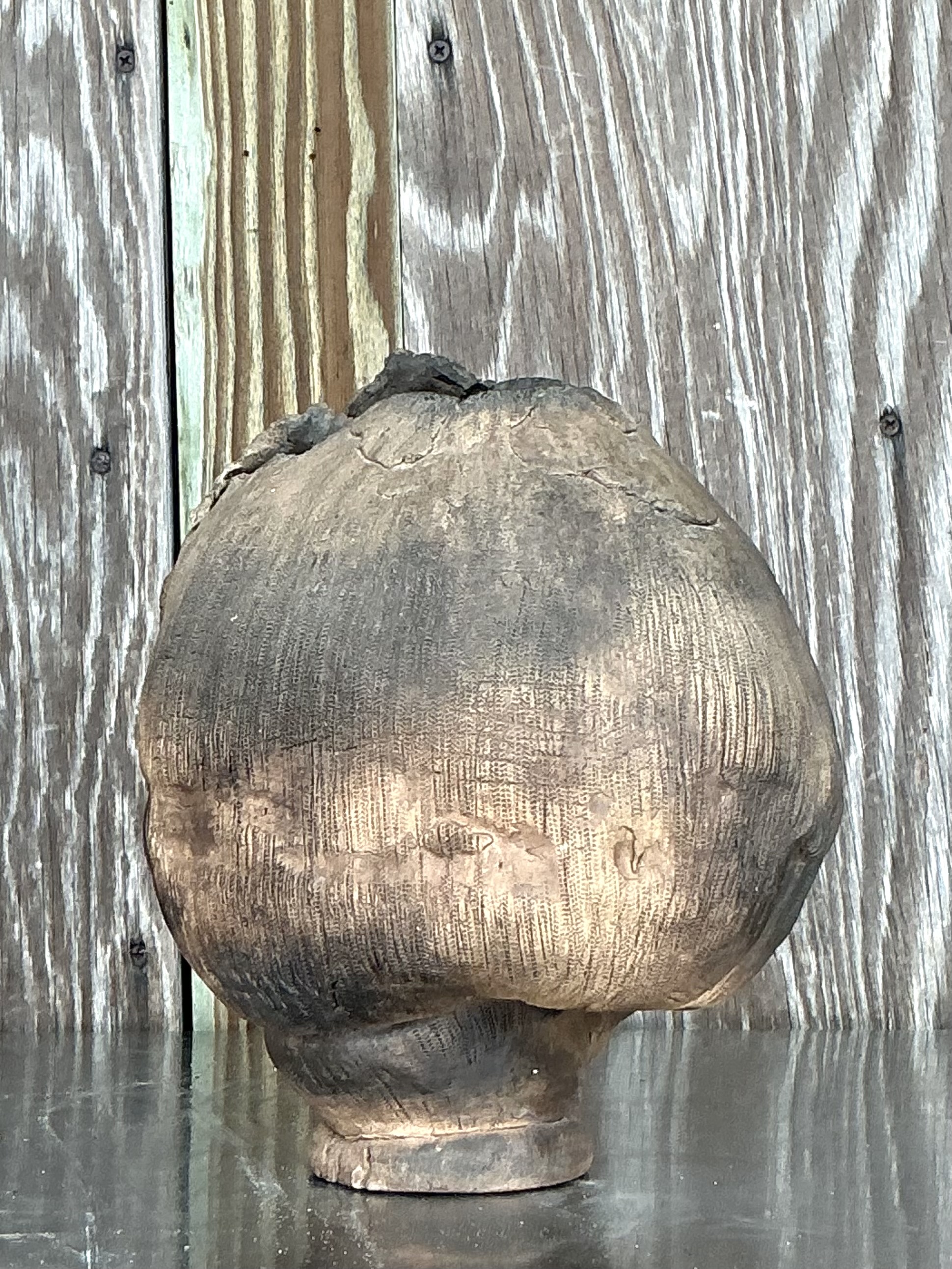 Vintage Boho Original Studio Pottery Vase - Side view