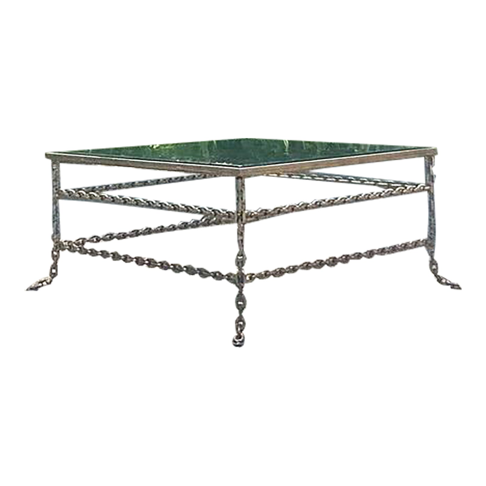 Vintage Boho Patinated Chain Coffee Table