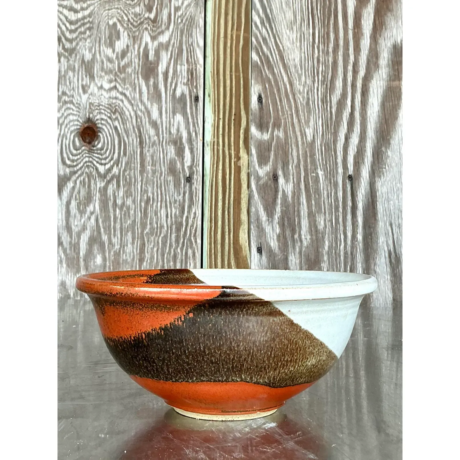 Vintage Boho Original Studio Pottery Bowl - Top view