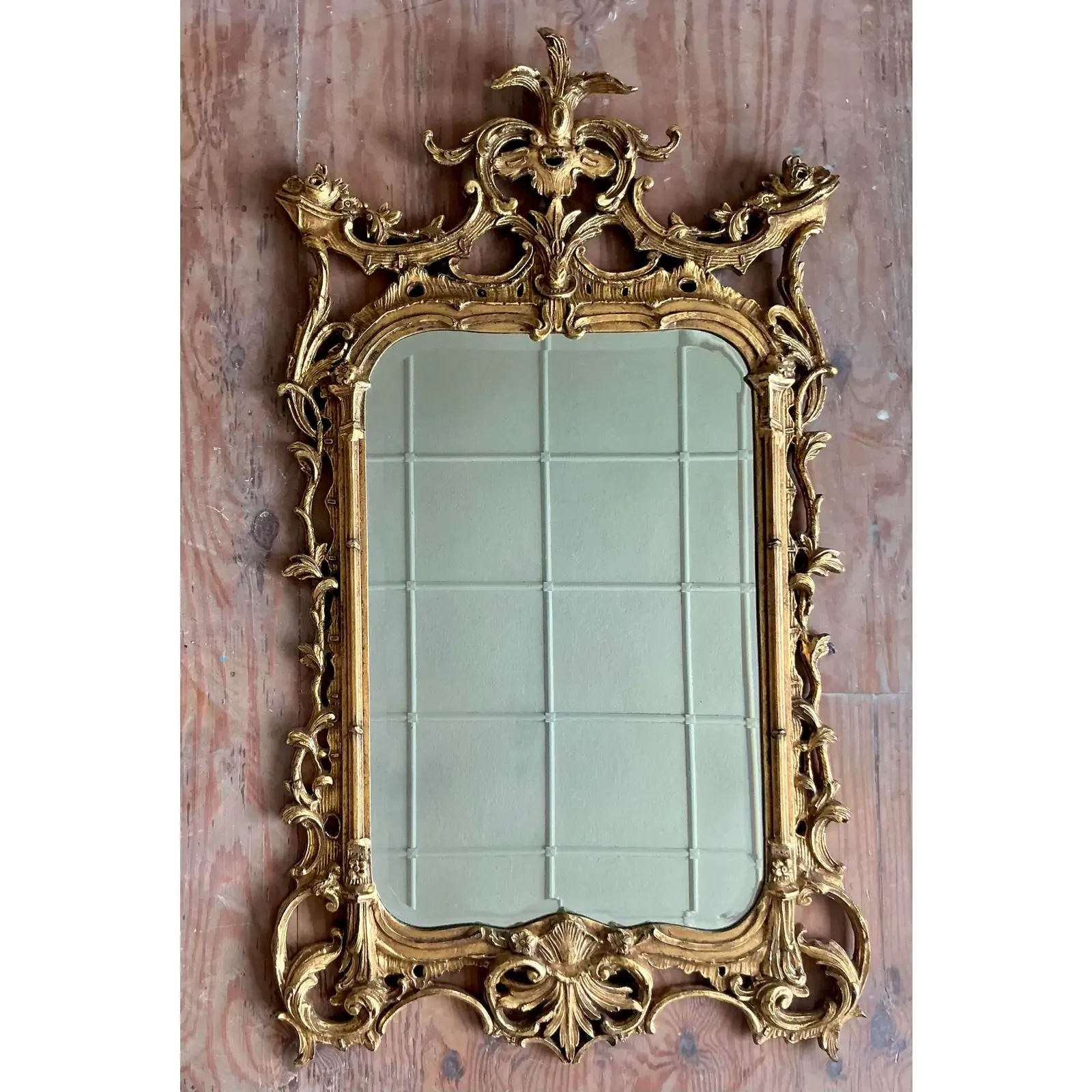 Vintage Regency Gilt Mirror - Side view