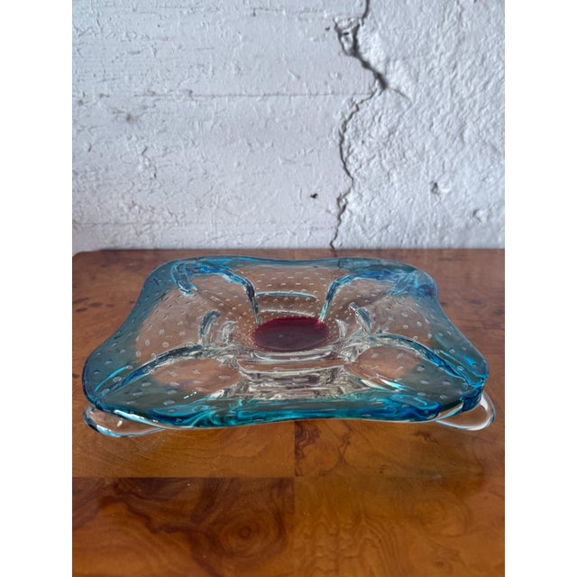 Vintage Italian Art Glass Tray After Murano - Detail view