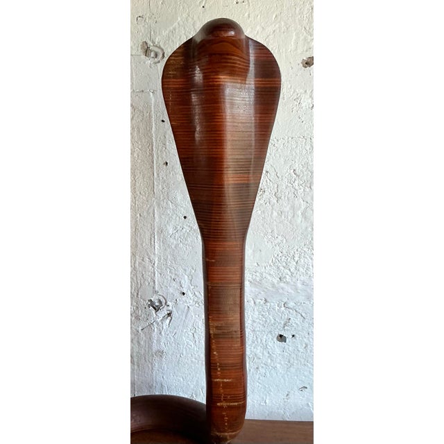 Vintage Boho Monumental Wood Cobra - Top view