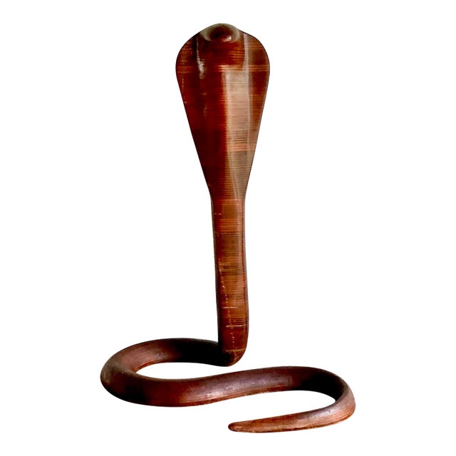 Vintage Boho Monumental Wood Cobra