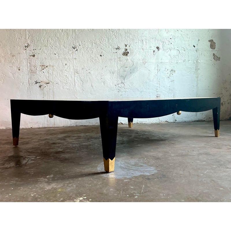 Vintage Boho Monumental Enrique Garcel Bone Coffee Table - Back view