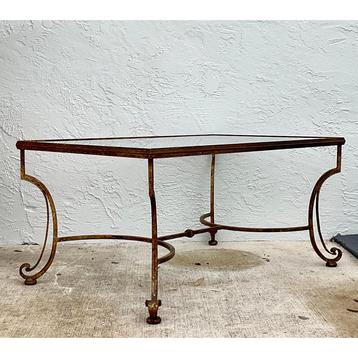 Vintage Regency Gilt Coffee Table - Side view