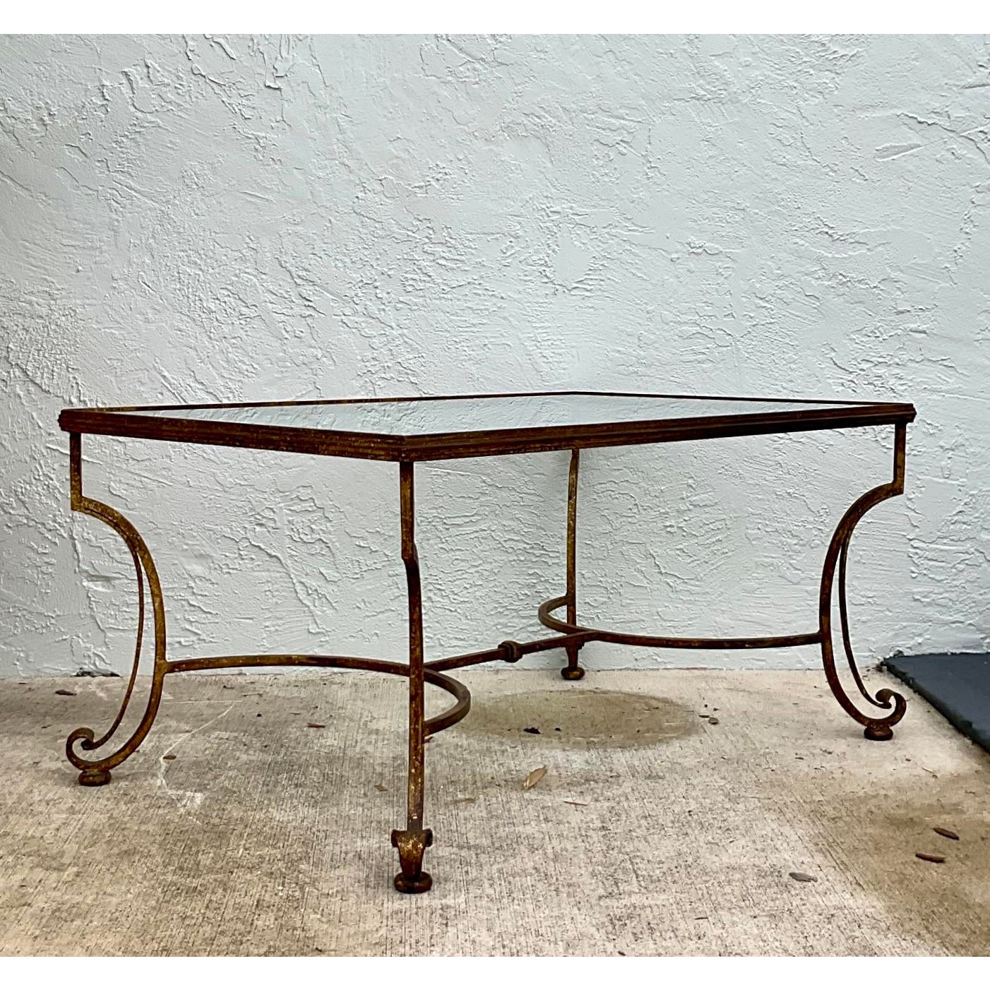 Vintage Regency Gilt Coffee Table - Top view