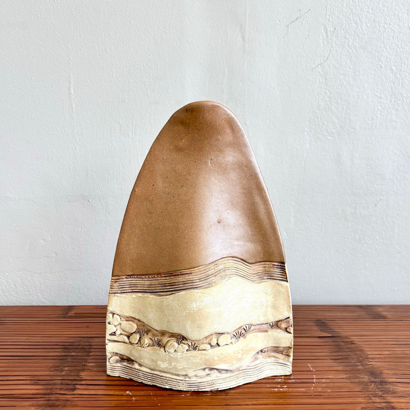Vintage Boho Rustic Studio Pottery Vase - Detail view