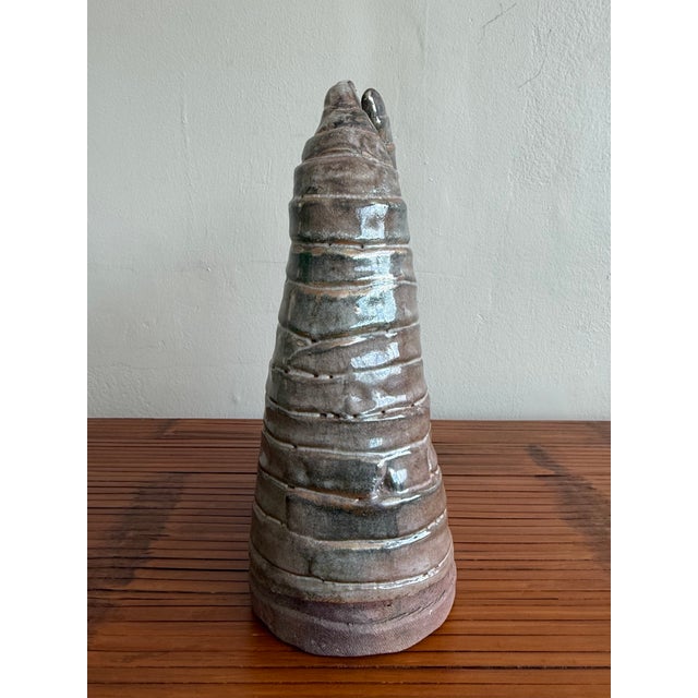 Boho Organic Modern Ceramic Sculpture - Top view