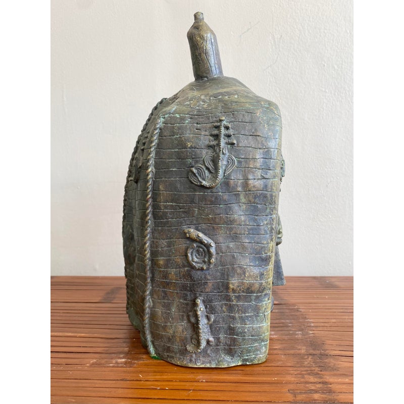 Boho Tribal-Inspired Bronze Sculpture - Top view