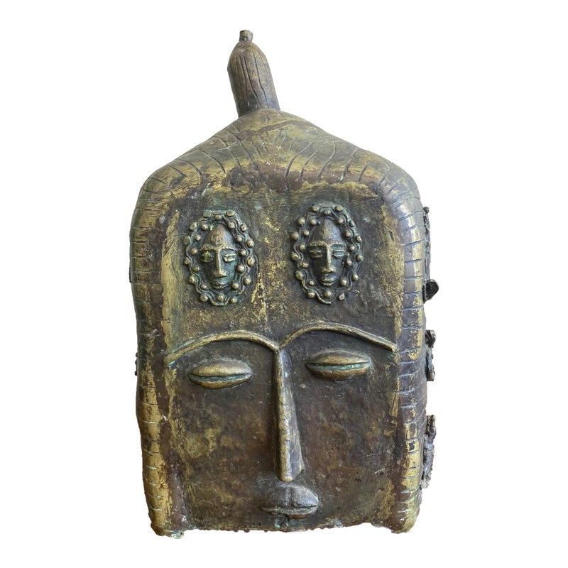 Boho Tribal-Inspired Bronze Sculpture