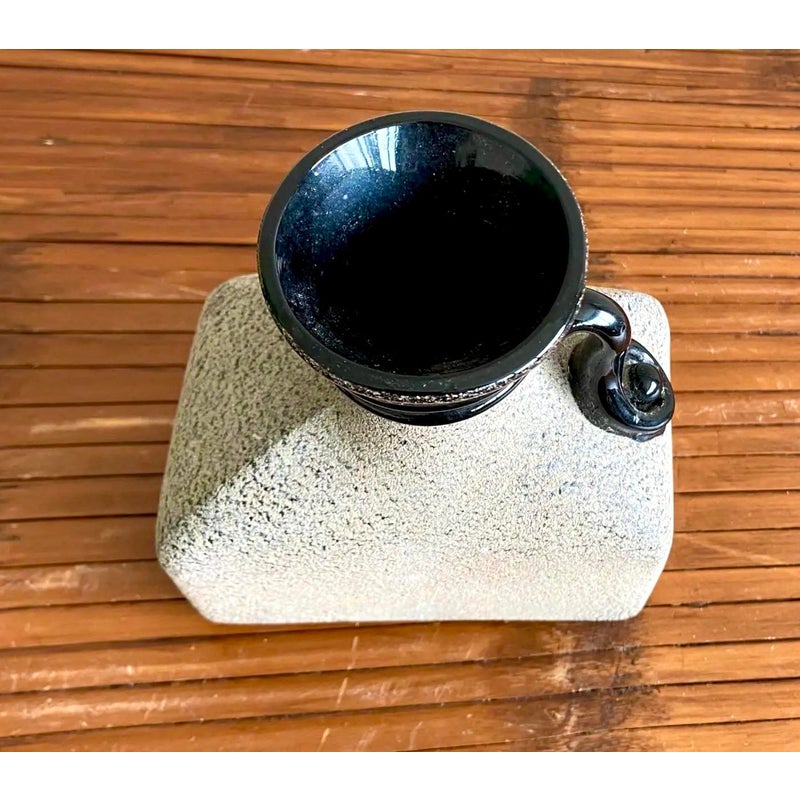 Vintage Boho Studio Pottery Vase - Top view