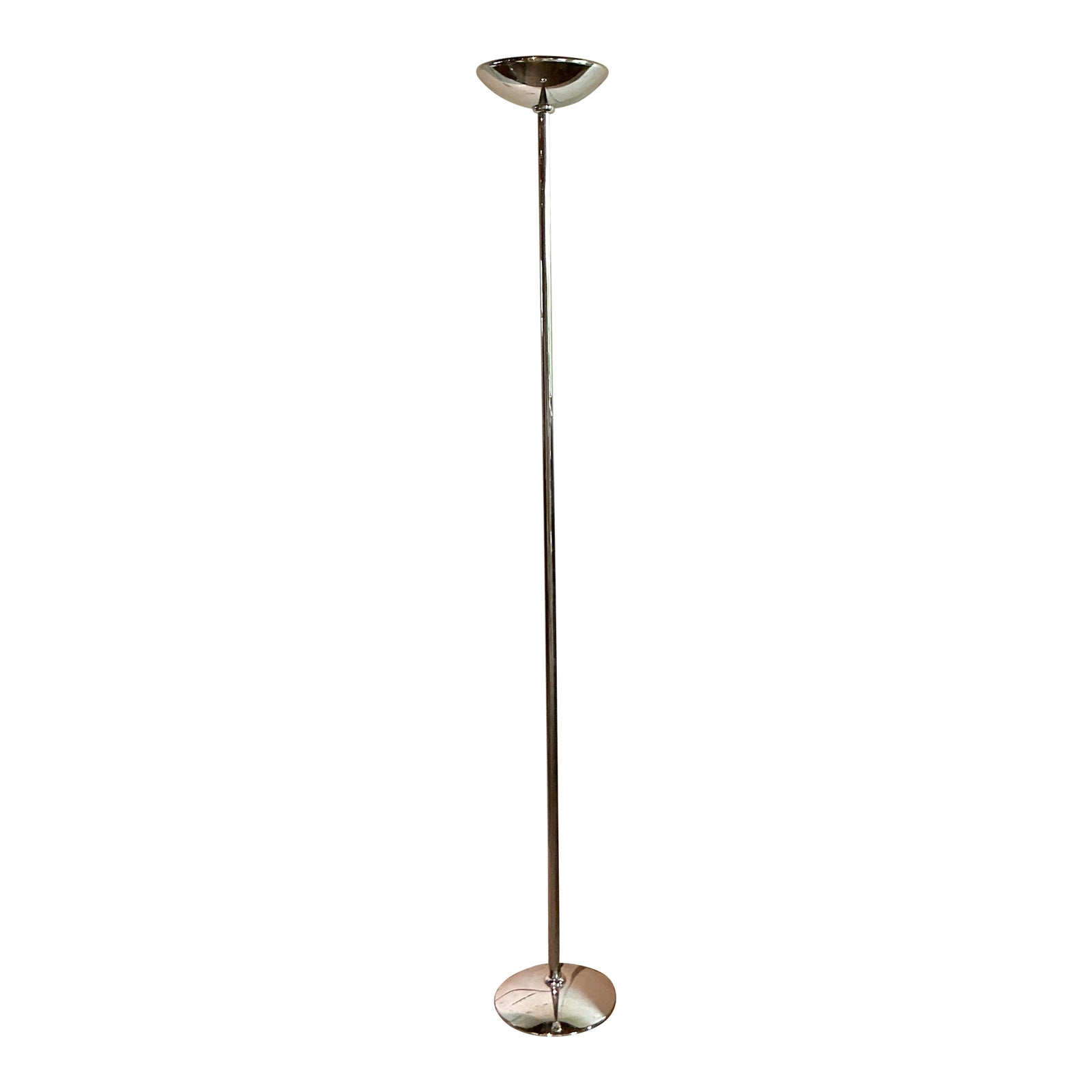 Vintage Boho Polished Chrome Halogen Floor Lamp