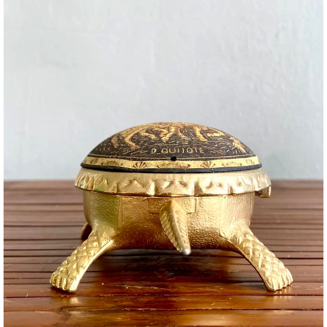 Vintage Spanish Don Quixote Turtle Bell - Back view