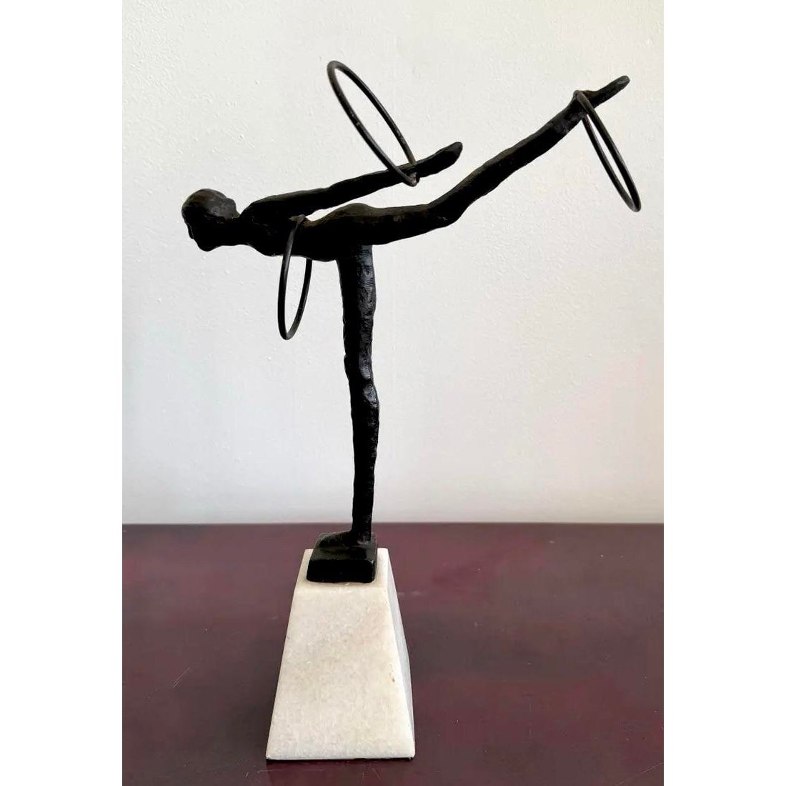Vintage Boho Bronze Gymnast - Detail view