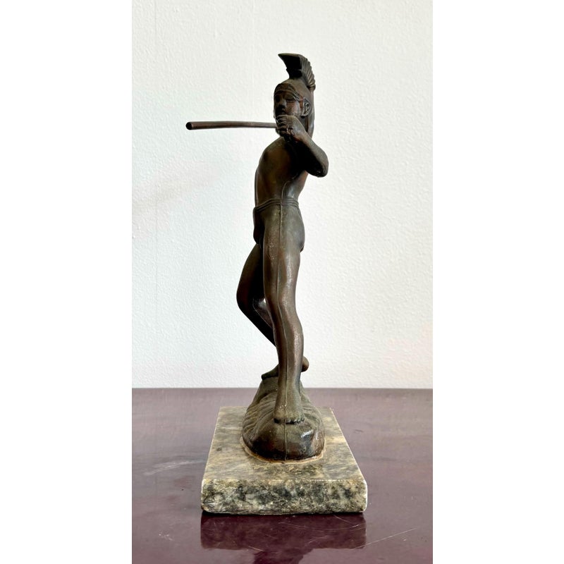 Vintage Grand Tour Bronze Gladiator Statue - Back view