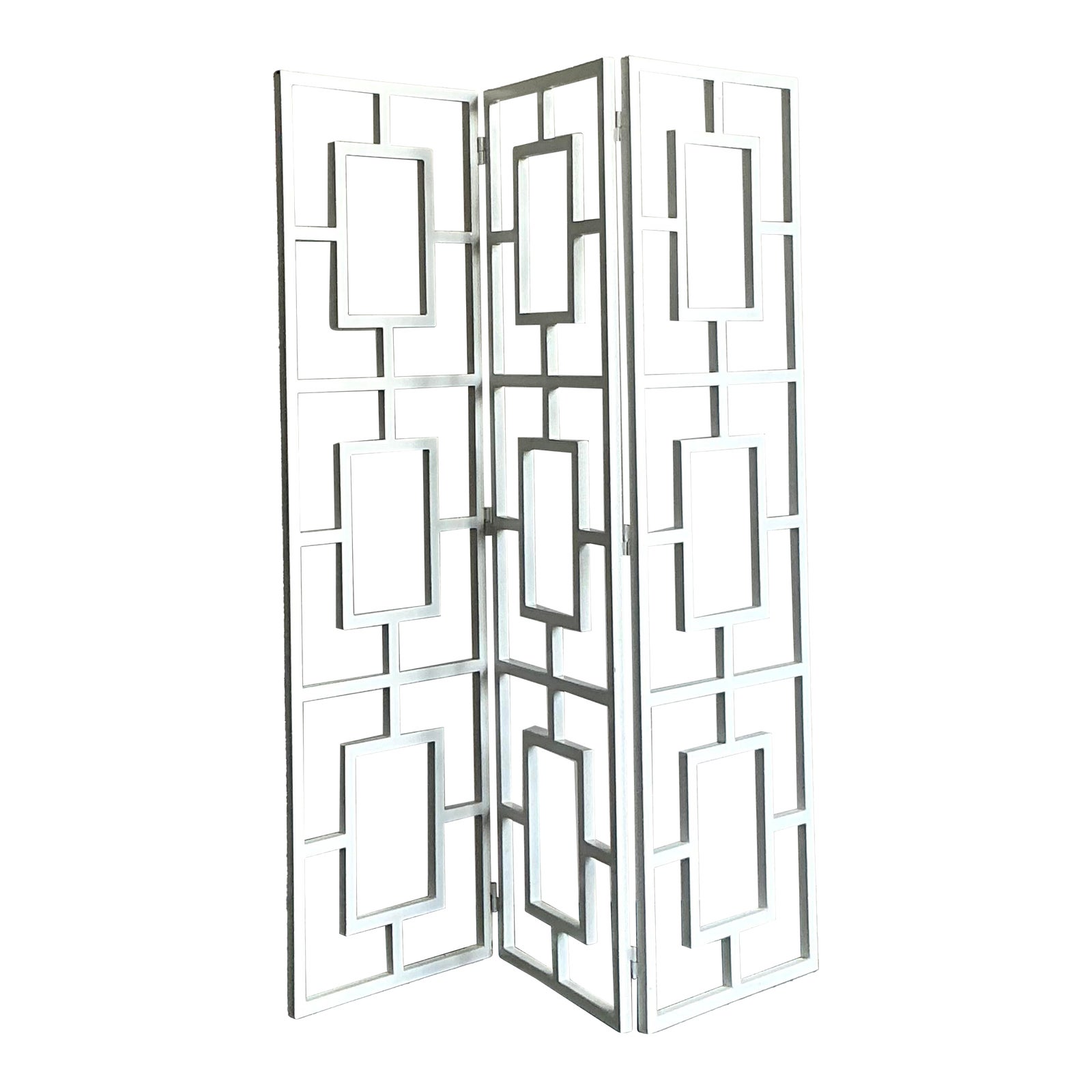 Vintage Regency Block Folding Screen