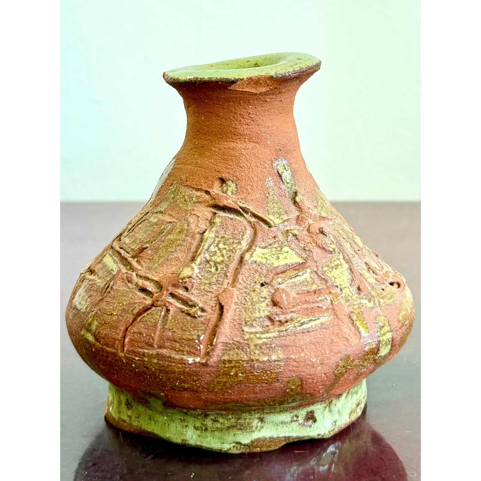 Vintage Studio Pottery Vase - Back view