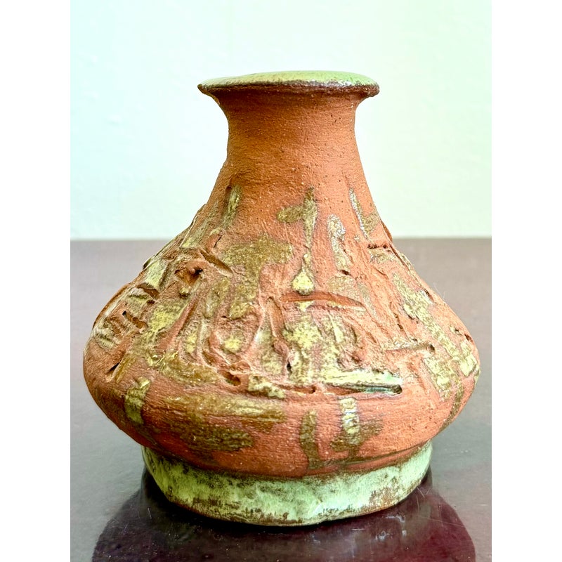 Vintage Studio Pottery Vase - Top view