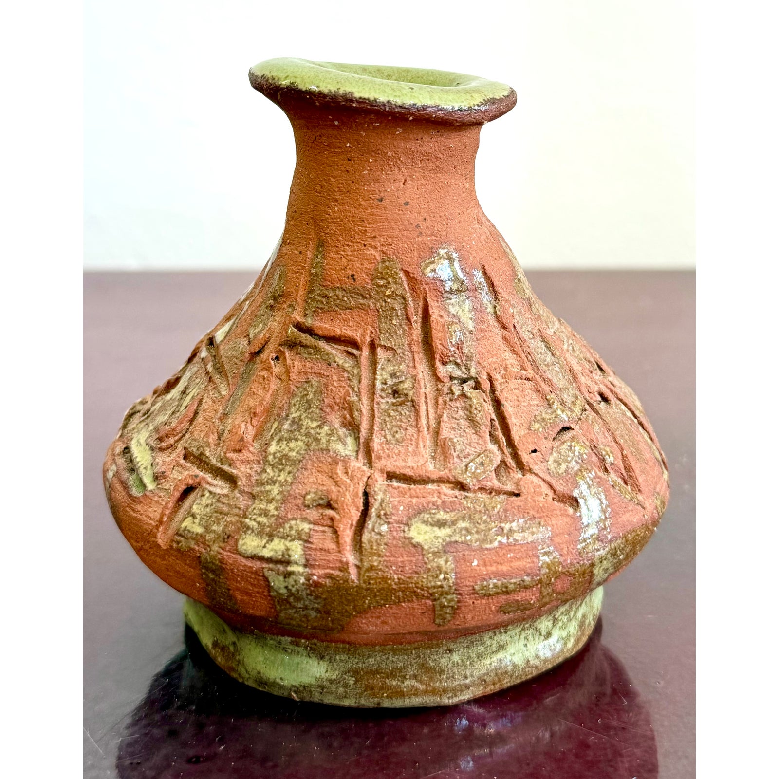 Vintage Studio Pottery Vase - Detail view