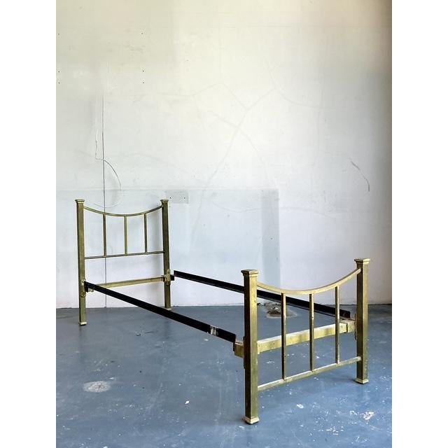 Vintage Boho Brass Daybed - Detail view