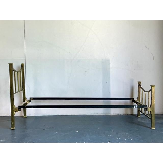 Vintage Boho Brass Daybed - Back view
