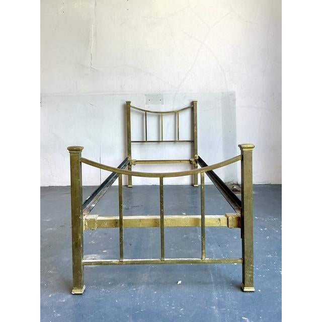 Vintage Boho Brass Daybed - Top view