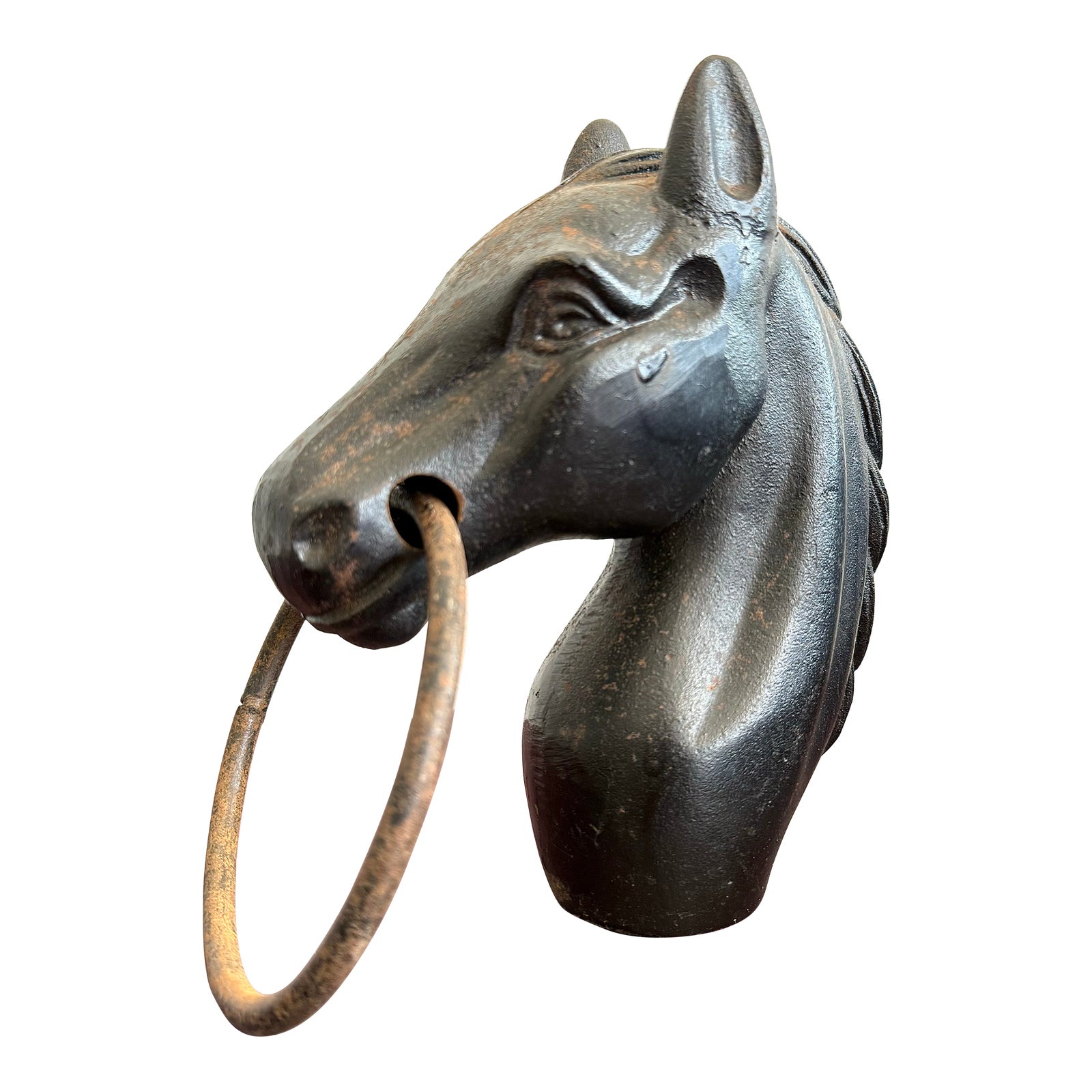 Vintage Cast Iron Horse Head Hitching Post
