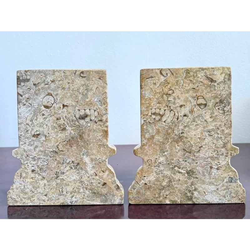 Vintage Marble Column Bookends – Set of 2 - Detail view