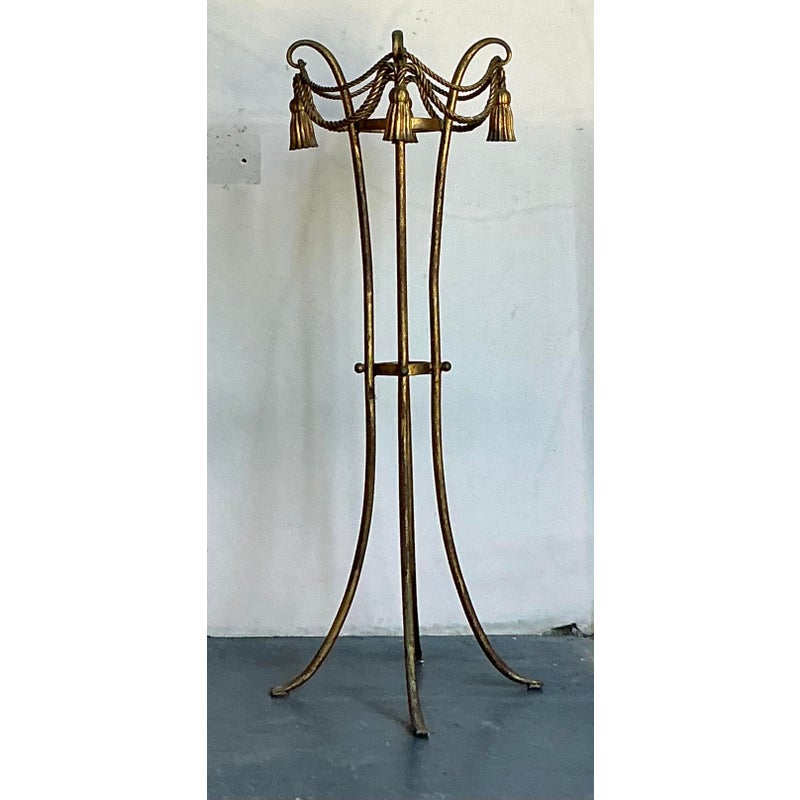 Vintage Regency Tassel and Swag Plant Stand - Back view