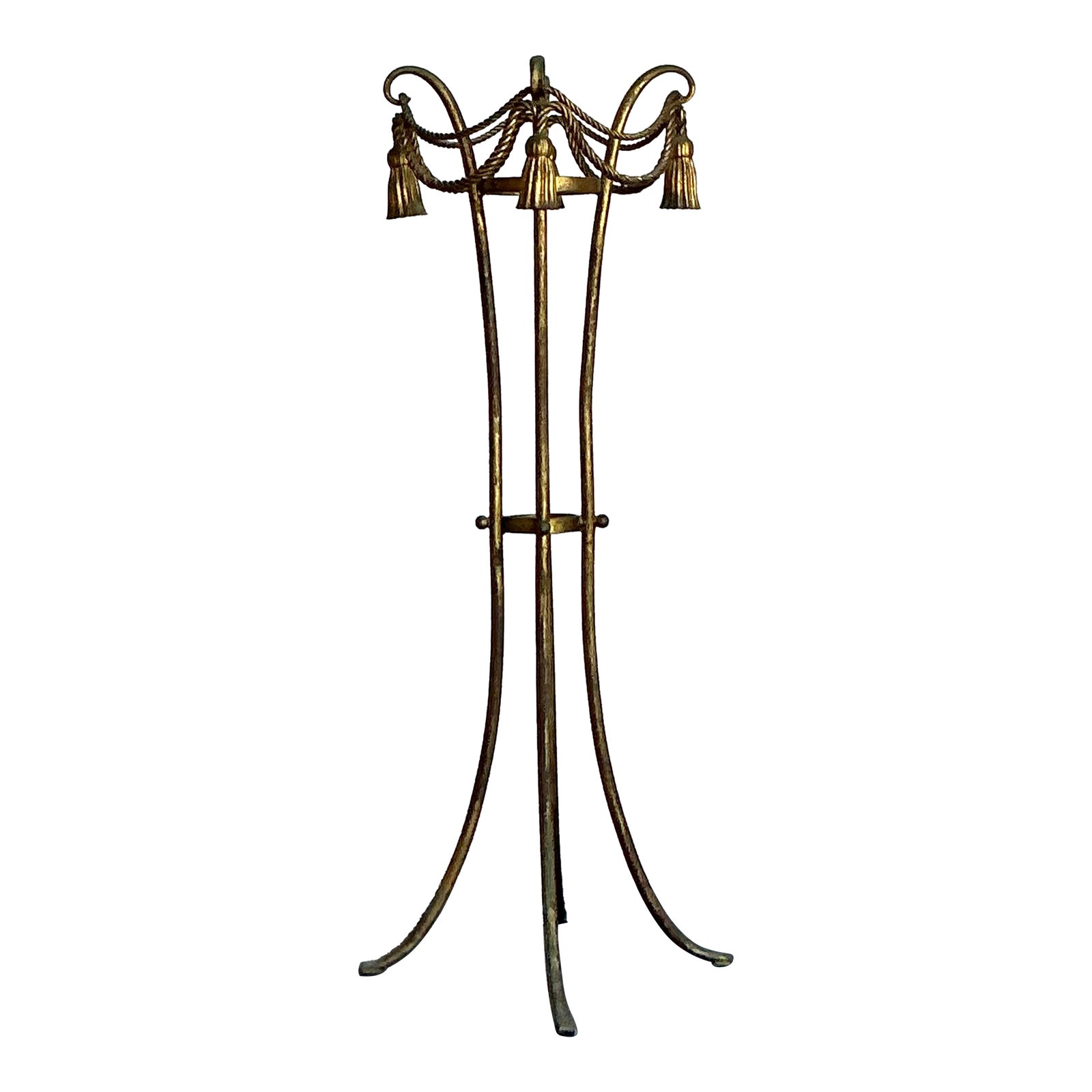 Vintage Regency Tassel and Swag Plant Stand
