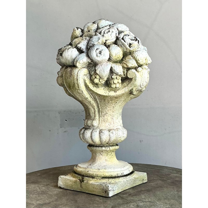 Vintage Regency Patinated Resin Garden Ornament - Back view