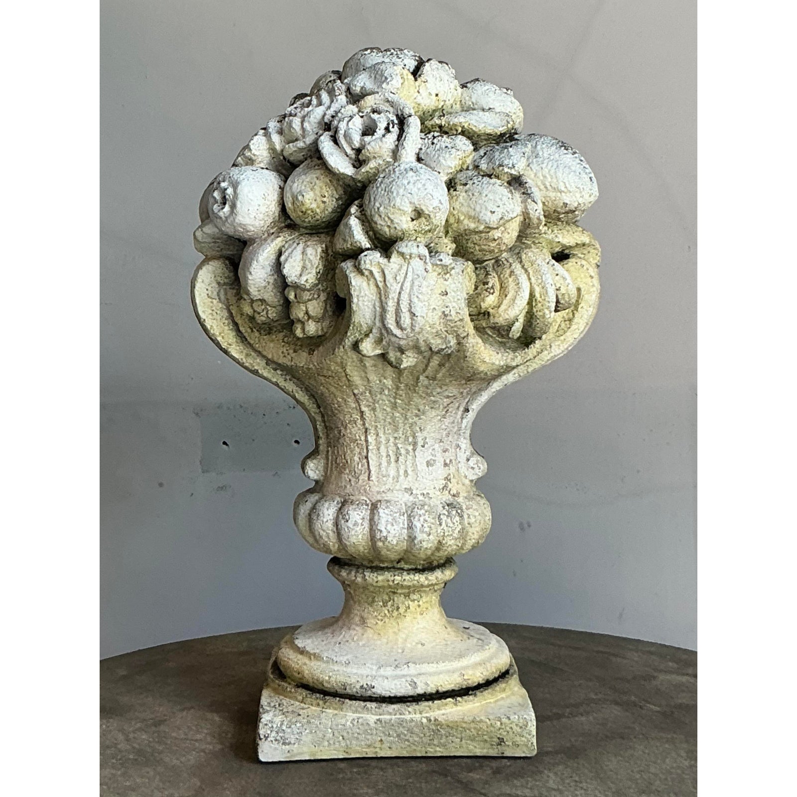 Vintage Regency Patinated Resin Garden Ornament - Top view