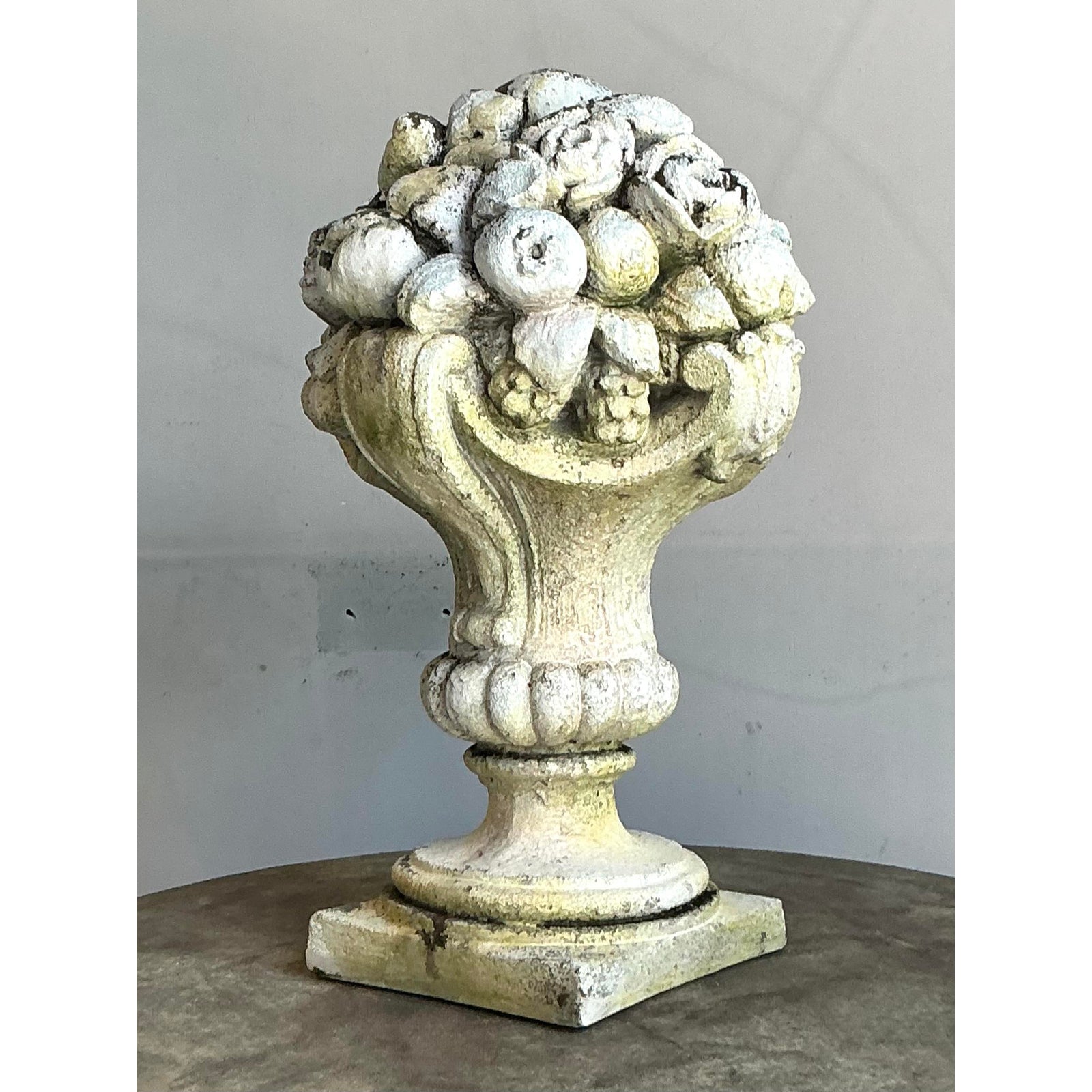 Vintage Regency Patinated Resin Garden Ornament - Side view
