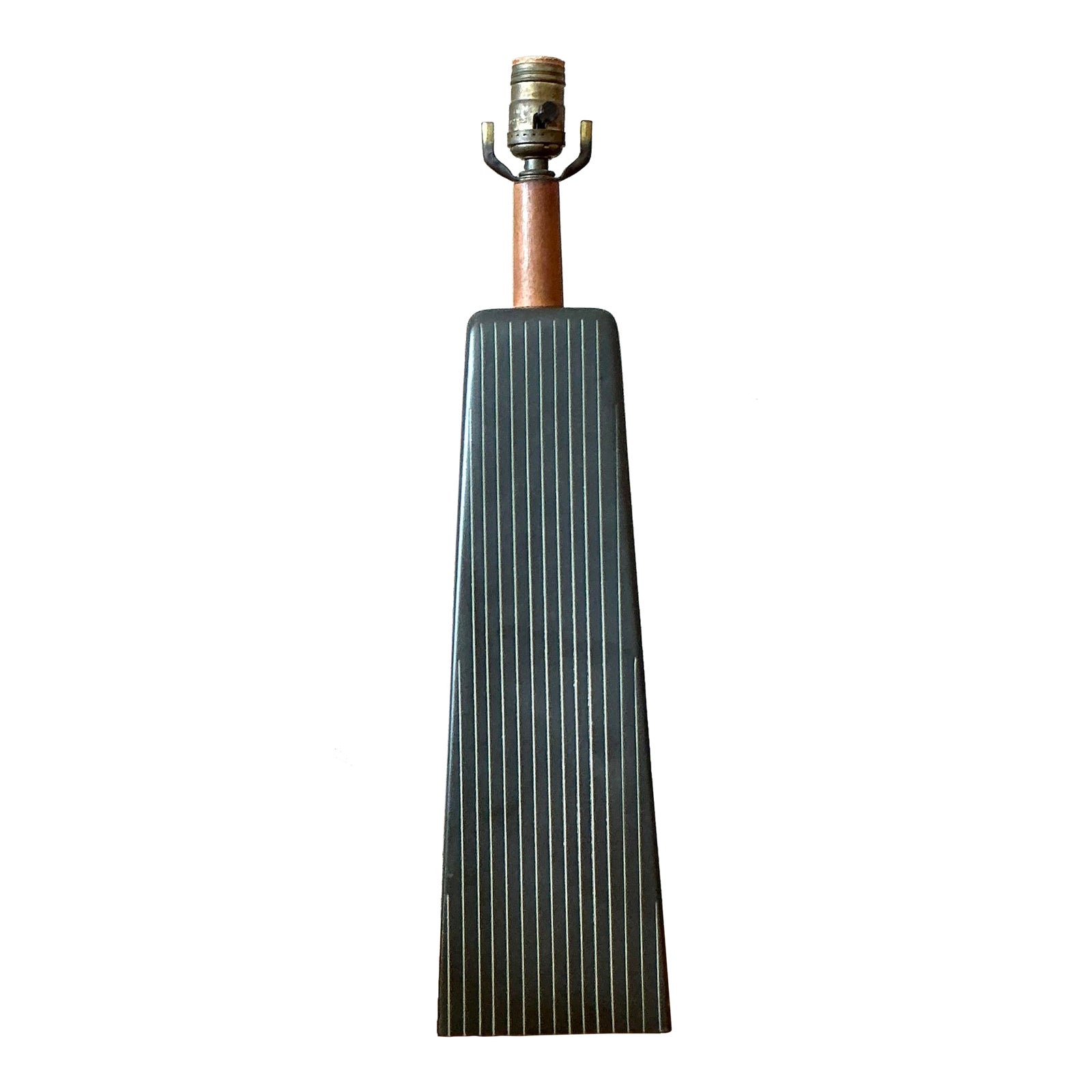 Vintage Late 20th Century Martz Pinstripe Lamp